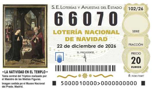 Décimo de lotería 66070