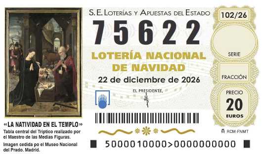 Décimo de lotería 75622